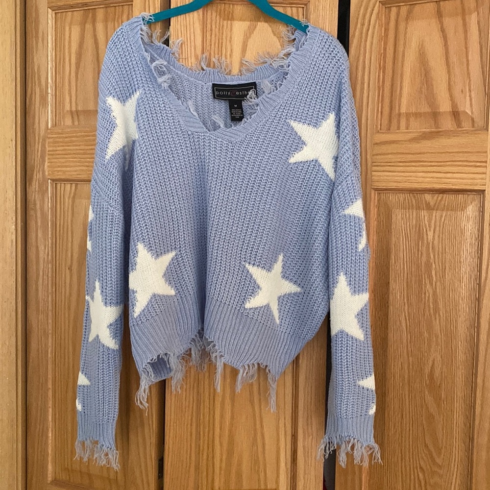 Medium blue sweater